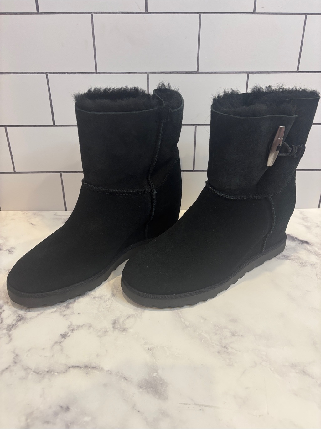 Ugg Wedge Mini Fleece Boots